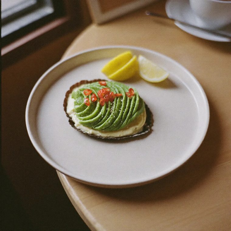 Avocado on toasted sourdough